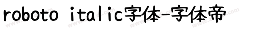 roboto italic字体字体转换